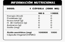 Vitamina C (Ácido Ascórbico) 1000 mg 120 capsulas