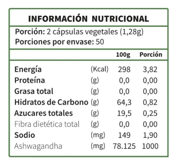 Ashwagandha Releaf 100 Capsulas